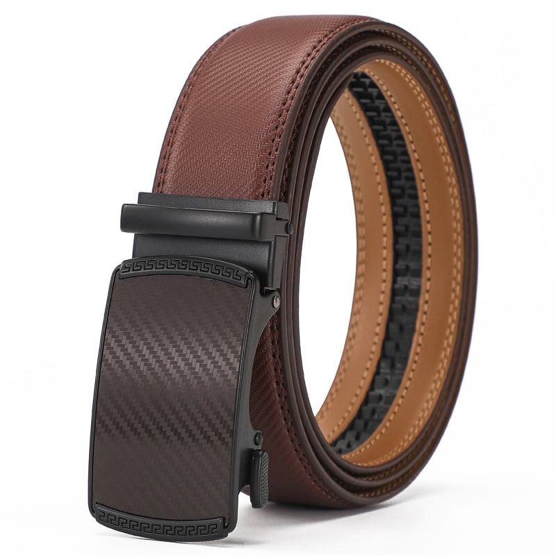 🔥🎁Best Gift for Father💕Leather Ratchet Belt With Adjustable Buckle