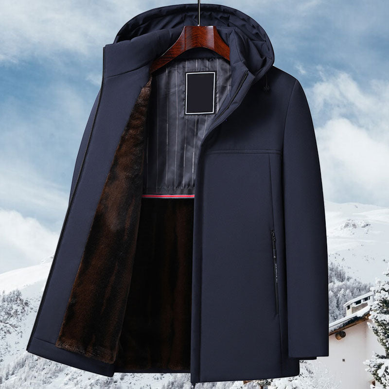 đăWarm Giftă Menâs Thermal Thick Hooded Parka Coat