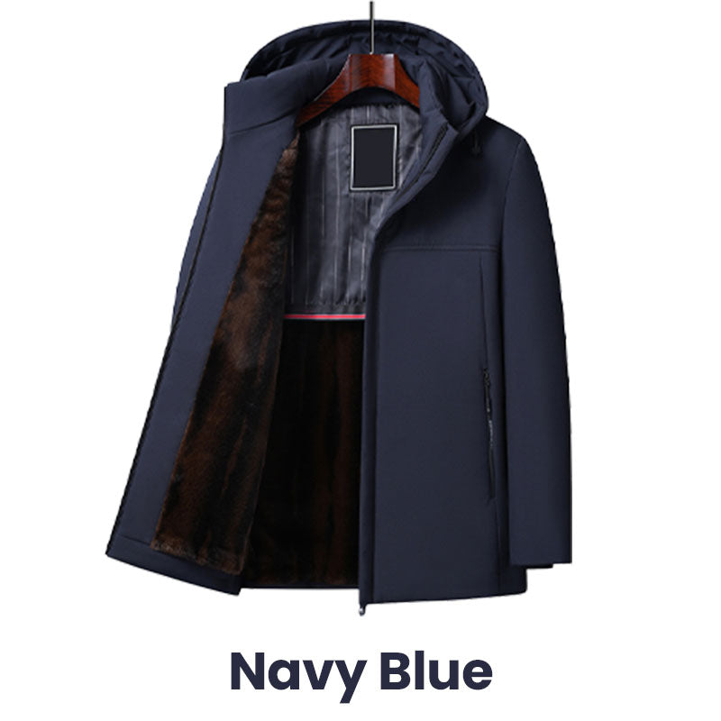 đăWarm Giftă Menâs Thermal Thick Hooded Parka Coat