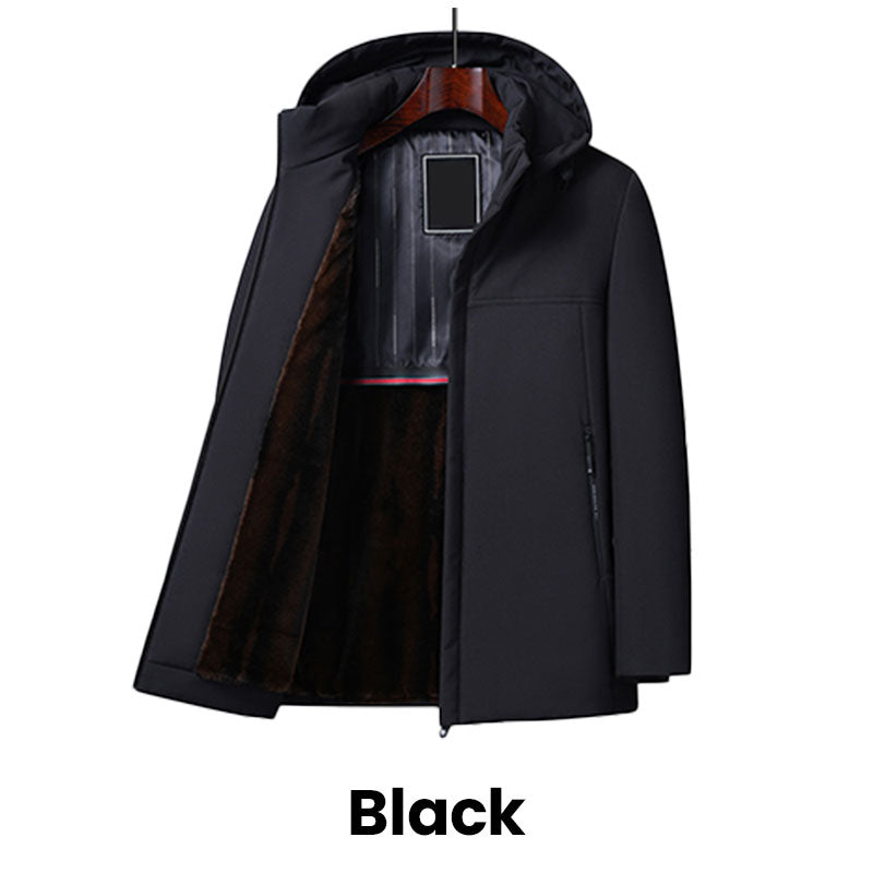 đăWarm Giftă Menâs Thermal Thick Hooded Parka Coat