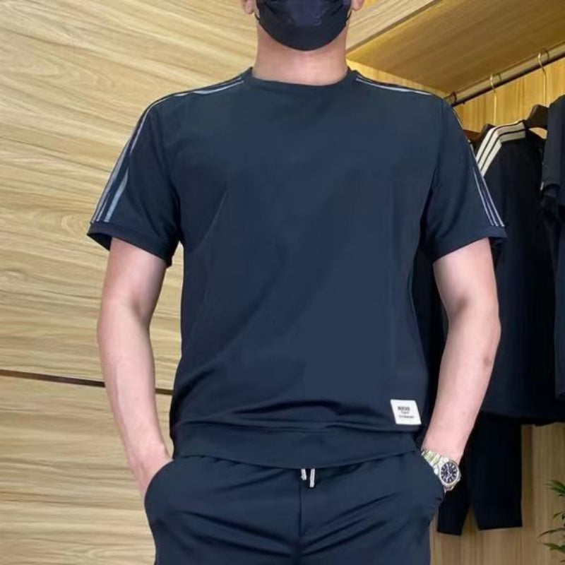 πποΈ50% OFF-Men's High Stretch Short Sleeve Top & Jogging Pants 2-Piece Set