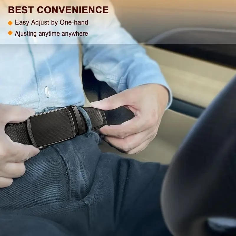 🔥🎁Best Gift for Father💕Leather Ratchet Belt With Adjustable Buckle