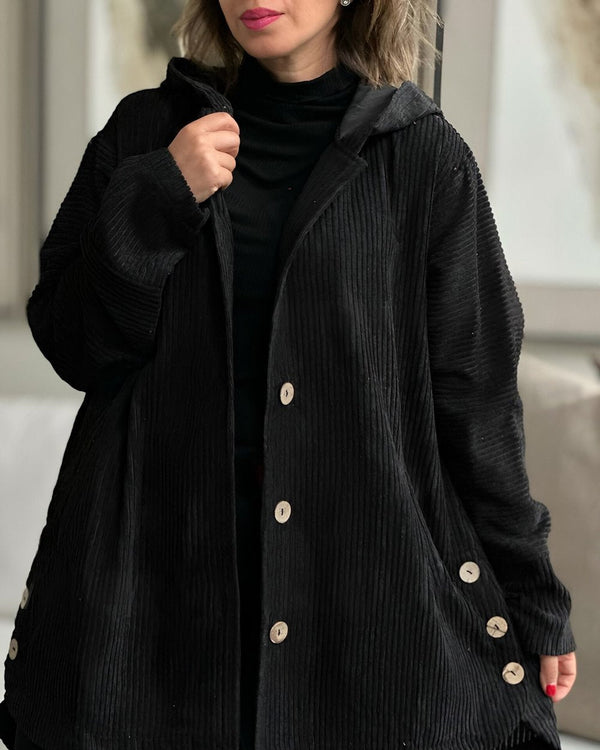 Comfy Corduroy Hooded Jacket